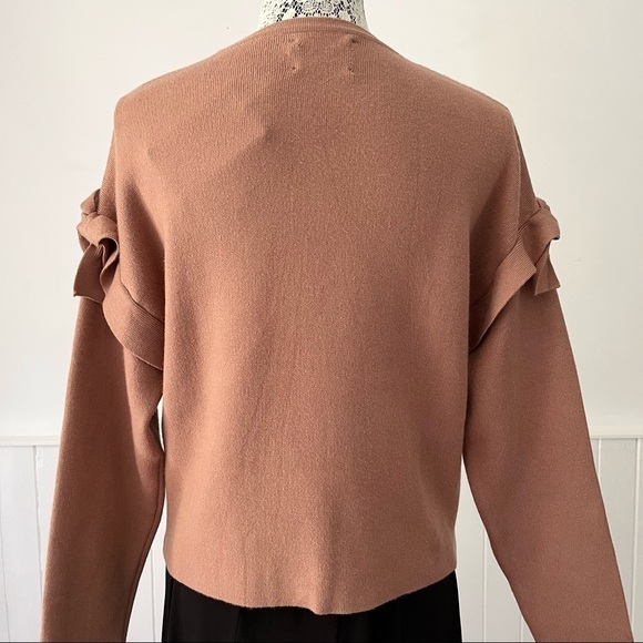 Zara Girls Ruffle Long Sleeve Sweater Size 13-14 - Picture 7 of 12